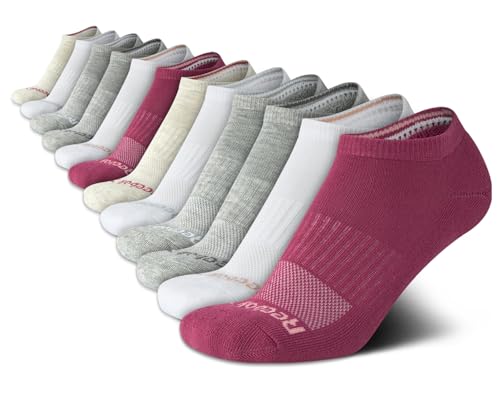 Image of Reebok Womens Quarter Socks 12 Pack Moisture Wicking Athletic Socks | Moisture-Wicking Fabric with a Flexible Stretch Fit, Arch Support and a Comfort Toe Seam