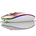Coener M12 Mouse Senza Fili Bluetooth, Bluetooth 5.1 + 2.4G Wireless Ricaricabile Mouse Senza Fili Ottico Piccolo Portatile con Mouse USB per per Notebook, PC, Laptop, Computer, MacBook (Oro Rosa)
