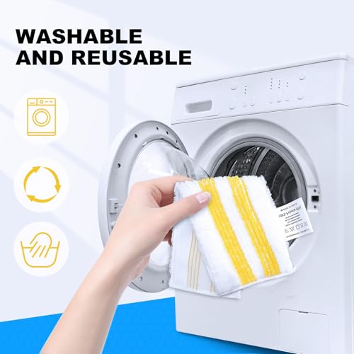 KEEPOW 5-er Set Mikrofaser-Tuchset Kompatibel für Kärcher Dampfreiniger Universal Bodentuchset EasyFix SC 2, SC 3, SC 4, SC 5 Bodendüse，neuer Stil