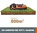 WORX Landroid L WR148E Robot Lawn Mower for large gardens up to 800m2 / Automatic robotic lawn mower for manicured lawn with application control, wifi connectivity