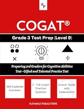 Paperback COGAT Grade 3 Test Prep (Level 9): Preparing 3rd Graders for Cognitive Abilities Test - Gifted and Talented Practice Test Book