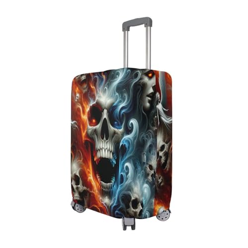 Joisal Flaming Skulls Luggage Covers for Suitcase Fit 18-32 Inch Suitcase Identifiers3