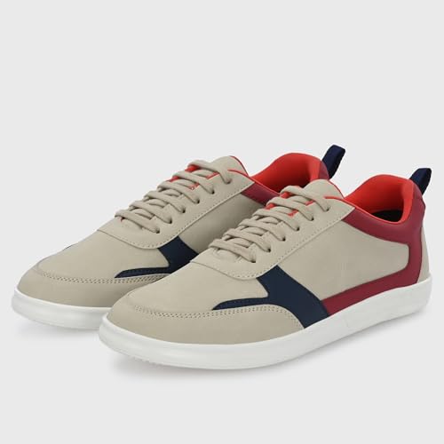 Image of Centrino Retro Sneakers for Men | Shoes for Man Stylish | Color Block Lace-Up Casual Canvas Walking Shoes | Cushioned Insole | Lightweight Comfortable Breathable | Anti-Skid | Trendy Mens Sneakers (6580)