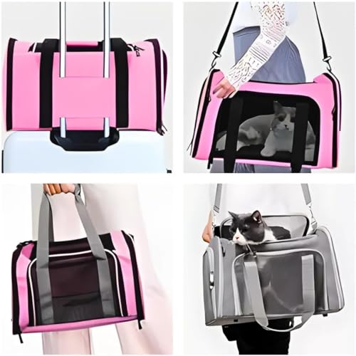 S-SHINE Bolsa de Viagem para Transporte Pet Avião Carro Reforçada Cachorros e Gatos Cabine Confortáv