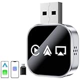 Wireless Carplay Mirror Link Adapter 2026, 3 in 1 Smart Box for Android Auto & Screen Mirroring, Bluetooth Dongle to Watch Movies on Car Display, Airplay for iPhone Android(For iPhone)