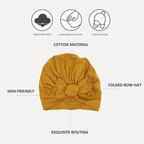 GALPADA 3Pcs Earmuffs Hat Lovely Bow Knot Design Warm Beanie for Newborns Mixed Colors for Photography and3