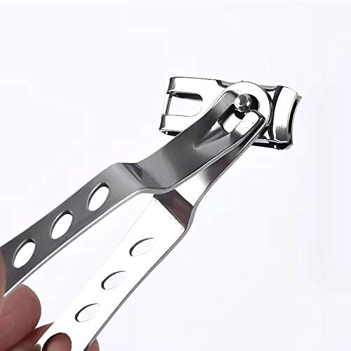 Nagelknipser, Nagelknipser for Erwachsene, Edelstahl, silberfarbener Nagelknipser, 9,5 cm, 360 Grad drehbarer Nagelknipser aus Edelstahl