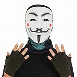 PZ9 Inspired Hacker Combo Pack | Face Mask + Green Gaiter + Black Fingerless Gloves Set | Compatible with Spy Ninjas (Classic White/Green/Black)