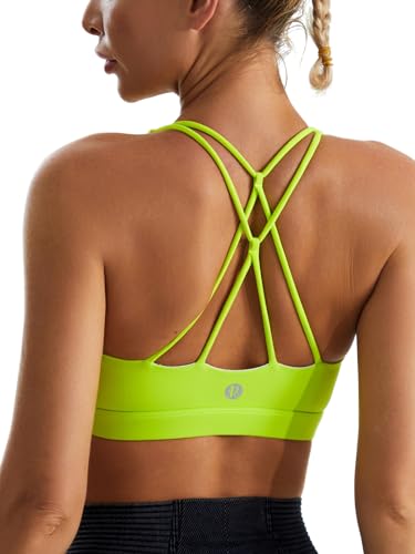Image of RUNNING GIRL Sports Bras for Women,Padded Sports Bra Tank Top Sexy Crisscross Back High Impact Longline Workout Yoga Bra