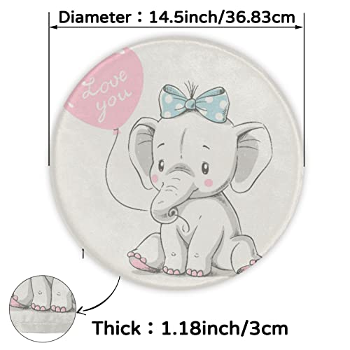 Chair Pad Elephant Floor Pillow Cushion For Dining Chair, Memory Foam Seat Chair Cushion Non-Slip Balloon Soft Seat Cushion, Decor For Office Car Patio 14.5X1.18 Inch #TOP1