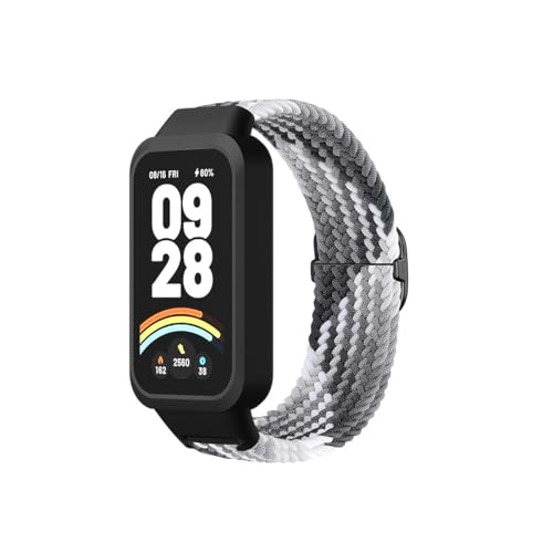 �L�k���o���h for Xiaomi Band 9 Active �i�C���� �o���h for Redmi Smart Band 3 �e�� �x���g �҂ݍ��� �_�炩�����K�ŒʋC���ɗD�� �X�|�[�c�p �e�͐� �������i�K���� �_�� �h�� �y�� �j�����p (���F �u��