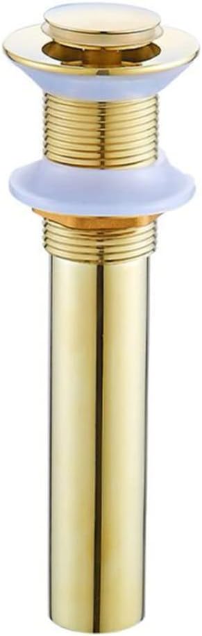 Basin Sink Golden Polished Basin Up Drain Click-Clack Strainer Waste Drainer Bathroom Accessories(E)