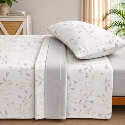 Sábanas Coralina 90, Juego Sábanas Coralina 3 Piezas (Encimera, Bajera y Funda Almohada) - Sábanas Invierno 90, Ropa de Cama Térmica con Tacto Extrasuave y Transpirable (Pori Gris)