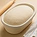 Saint Germain Bakery Premium Round Bread Banneton Basket with Liner - Perfect Brotform Proofing Basket for Making Beautiful Bread (10 inch Oval)