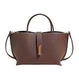 ZUJIABAO Creative - Bolso cruzado para mujer, diseño coreano, bolso de hombro casual para viajes, para varias ocasiones, bolsos de lujo, café