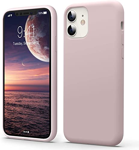 Flyzoo Cover Silicone Liquido per iPhone 11 (2019), 6,1 Pollici, Custodia Protettiva con Tutto Il Corpo Tocco Morbido Setoso, 4 Strati Protezione Completa Antiurto con Fodera in Microfibra, Rosa