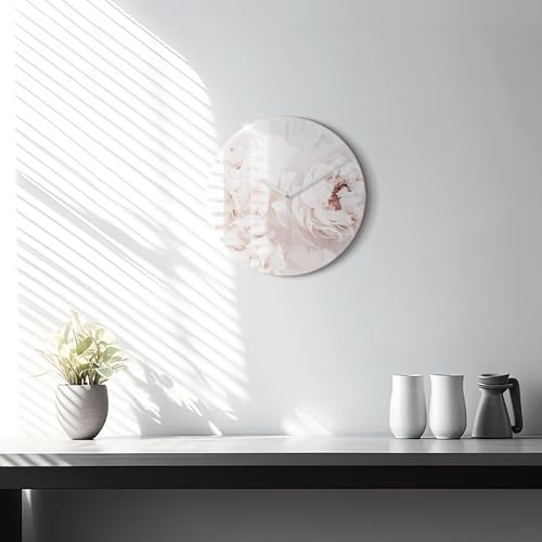 Horloge en Verre Qualité Supérieure Wallfluent Fleurs