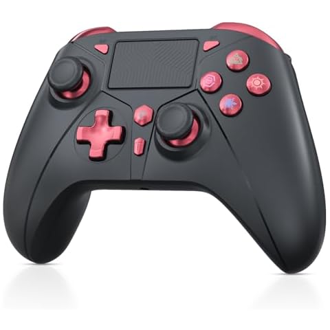 Gamrombo Wireless Controller for Sony PS4 Controller,Compatible with Switch/PS4/Slim/Pro, PS3, Windows PC with Marco Funtion, 3.5mm Audio Jack, Double Shock Gamepad with Turbo Cover