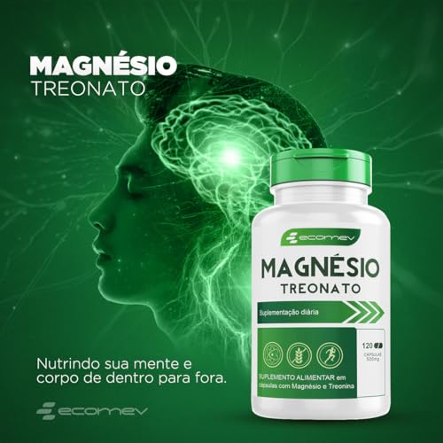 Magnesio L - Treonato 500mg 120 capsulas 100% Puro Ecomev