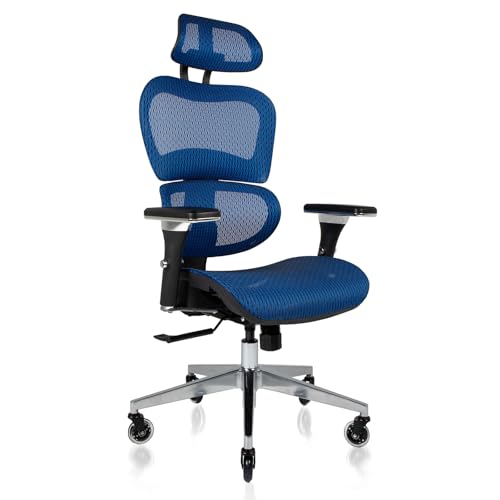 Nouhaus Ergonomic Office Chair with Lumbar Support High Back Mesh Desk Chair Best Desk Chair for Long Hours Adjustable Headrest and 4D Arms SGS Certif