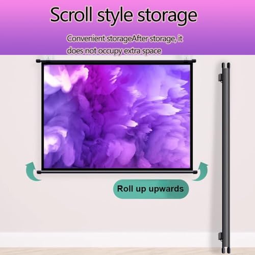 Pantalla manual de proyector 60'' 16:9 para cine en casa miniatura 6