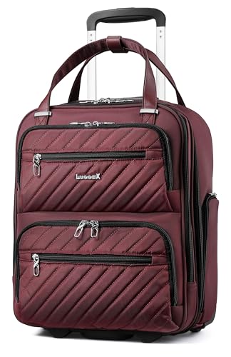 LUGGEX 16" Underseat Carry-On Luggage with Wheels