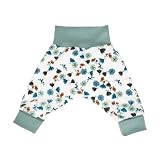 Pumphose 'Zarte Blumen' - Baby Frühchen Mädchen - Geschenk Geburt Taufe - handmade - ab Gr. 38-40 und 44 - Öko nachhaltig - Süsse Zwerge (38-40 (Frühchen))