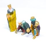 3 rois mages du jour de Noël. 12 cm Ensemble de scène de nativité, figurines. Animaux, Naissance de Jésus. 3 rois. Métiers de crèche, Dieu