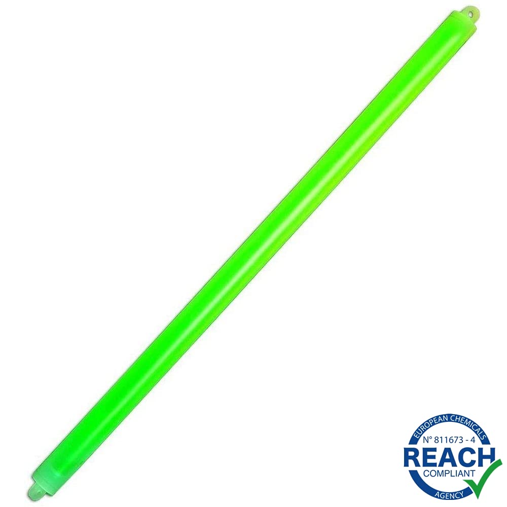Cyalume - Paquete de 20 tubos luminosos SnapLight Impact, 40 cm, 15 pulgadas, 2 Anillas, 12 horas, no-embalados individualmente, color verde