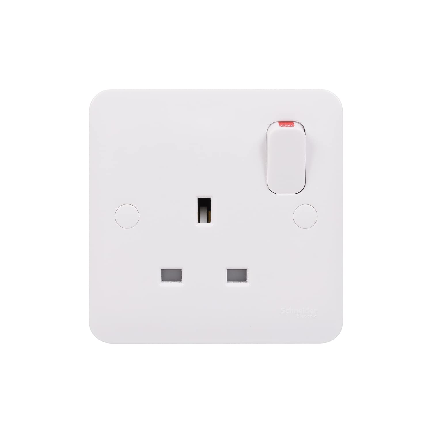 Lisse White Moulde, Switched Single Power Socket, 13A, Single Pole, GGBL3010S, White