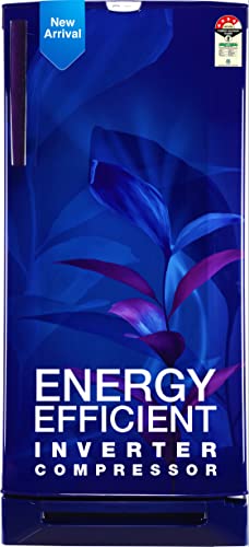 Image of Godrej 202 L 4 Star Advanced Inverter, Jumbo Vegetable Tray Direct Cool Single Door Refrigerator Appliance With Base Drawer(RD 210D TDI MN BL, Marine Blue)