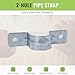 Select 80 Pack Lighting 2 Hole 1 Inch Rigid Pipe Straps for EMT, Heavy-Duty Zinc-Plated Steel Clips with Reinforced Rib, Conduit Strap for Pipes, Cables, and Tubes, Snap-On Installation