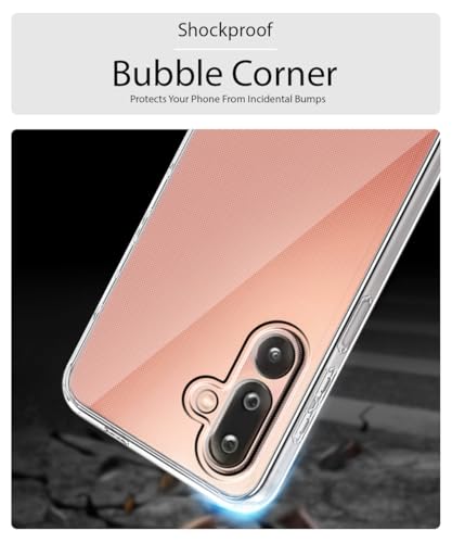 Image of WOW IMAGINE Transparent Back Cover Case for Samsung Galaxy M36 5G | Samsung Galaxy F36 5G | Raised Bumps for Full Device & Camera Protection Shockproof TPU Silicone Mobile Case - Transparent