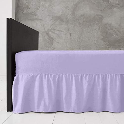 Egypto Plain Dyed Deep   Sheet Single  Easy Care Soft & Durable Fitted Sheet with 30 cm Deep Frill  Breathable  Fit Over Mattress  Machine Washable (Single,Lilac)