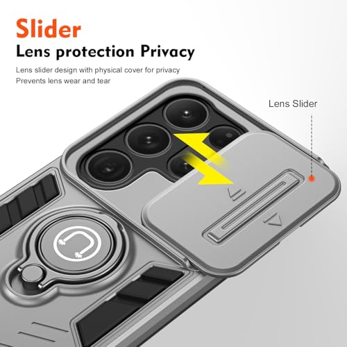 Coque Samsung S25 Ultra avec béquille et cache caméra