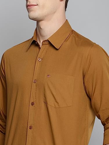 Image of Allen Cooper Solid Shirts for Men - 100% Cotton Comfort Fit Casual and Formal Shirt - Breathable, Soft, Classic Style (Multiple Colors)