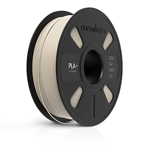Image of NUMAKERS PLA Plus (PLA+) 3D Printer Filament, 1.75mm, Dimensional Accuracy + /- 0.03 mm, 1 kg Spool (2.2 lbs), Compatible with Most FDM Printers (Ivory)