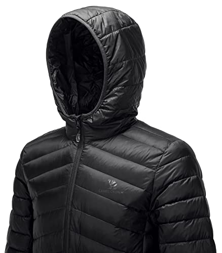 CAMEL CROWN Men's Packable Down Jacket Hooded Lightweight Puffer Insulated Coat for Travel Outdoor Hiking2