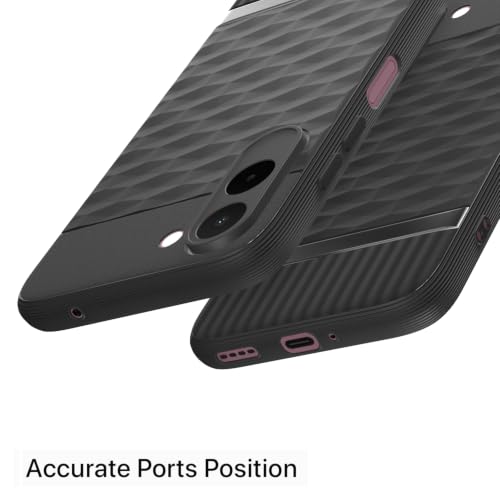 Image of Pikkme Back Cover for OnePlus N6x Camera Protection 3D Hexa Cube Design Silicone Protective Bumper Case (Black)