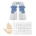 Adult Fencing Gloves for Foil and Epee – Non-Slip Polyester & Leather Protective Training Gloves, Breathable, Skin-Friendly, 200g/pair, Blue/White (S/M/L/XL/XXL)(S)