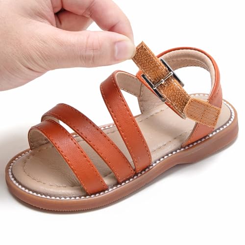 Image of GINFIVE Toddler Girls Sandals Little Girls Kids Summer Shoes Toddler Sandals