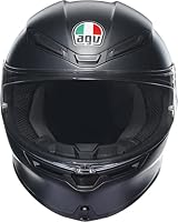 AGV - K6 S AGV E2206 MPLK Integralhelm, Motorradhelm für Brillenträger, Carbon Aramid Schale, Pinlock Max Vision Visier, Sport Touring, Schwarz matt, L – Ansicht 7