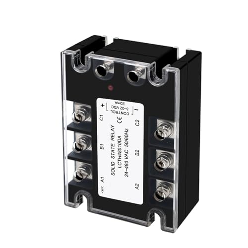 Relais à semi-conducteurs triphasé SSR 80A AC-AC commande DC pour haute puissance