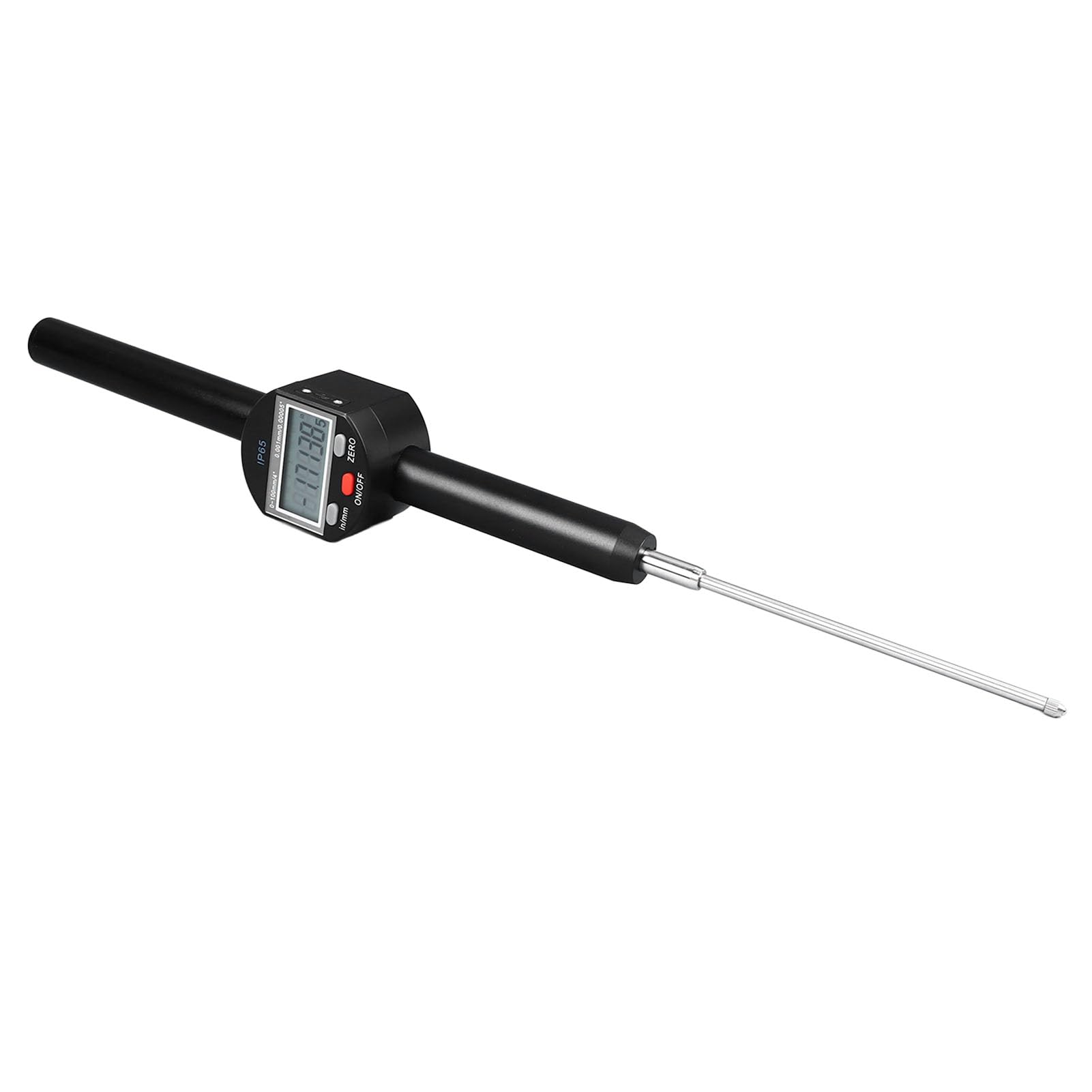 Cyfrowy Czujnik Zegarowy, Czujnik Zegarowy ze Stopu Aluminium Zakres od 0 do 100 Mm Rozdzielczość 0,001 Mm Wodoodporny Wyświetlacz dla Użytkowników Zajmujących się inspekcją Obróbki w