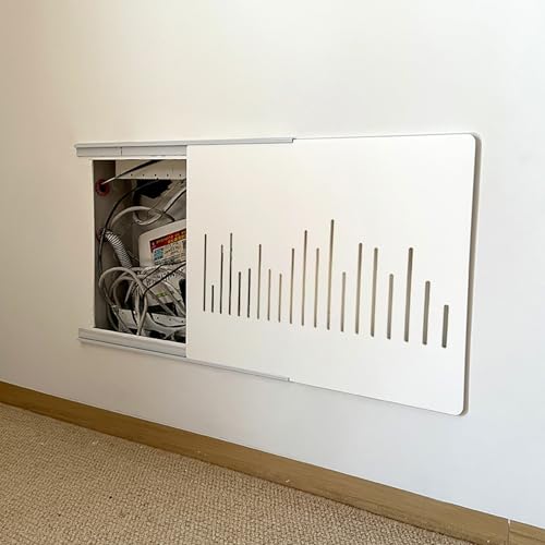 Couvercle de boîte à fusibles coulissant blanc 35x25 cm pour cache-compteur mural