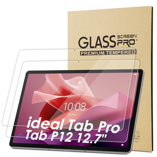 Bighan Protector de Pantalla Compatible para Lenovo Idea Tab Pro / P12 12.7', 2 Pack Cristal Templado Compatible para Samsung Tab A9 Plus, dureza 9H, antiarañazos, sin burbujas