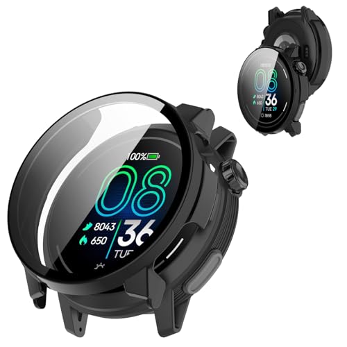 Amazon.co.jp: For COROS PACE Pro ケース 保護 ガラスフィルム 一体型 
