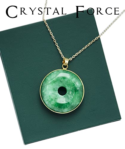 Green Jade "Good Fortune" Pendant Necklace, Natural Jade Agate Crystal Healing Handmade Good Luck Gift Jewelry4