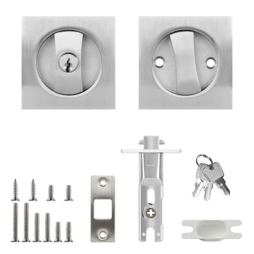 Aglehome Square Pocket Door Lock, Sliding Pocket Door Lock with Key by aglehome - Used condition - Image 8