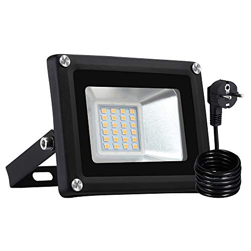 LED Strahler, LED Fluter IP65 wasserdicht Außenstrahler Flutlichtstrahler Aluminium Scheinwerfer...